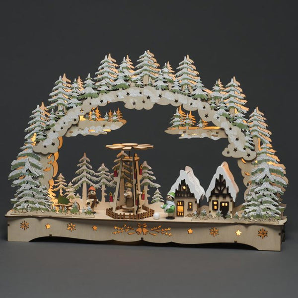 Konstsmide LED Wooden Silhouette with Spinning Figures image 2