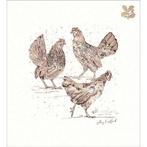 Woodmansterne Charity Christmas Cards - Three French Hens (Pack of 5) image 0