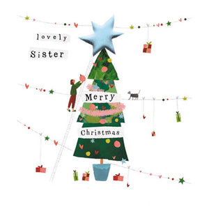 Woodmansterne Lovely Sister Christmas Card image 0