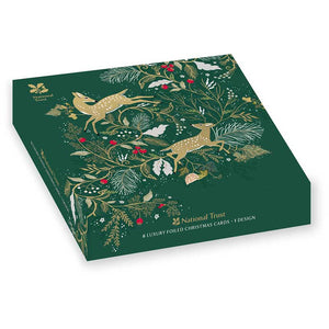 National Trust Luxury Foiled Christmas Cards - Festive Deer (Pack of 8) image 0