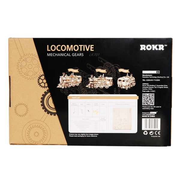 Robotime Mechanical Gear Locomotive 3D Wooden Puzzle image 8