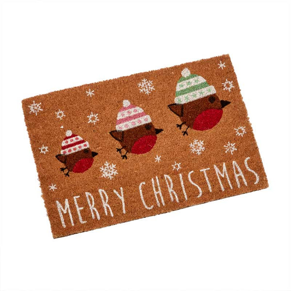 Three Kings Festive Robin Doormat image 1