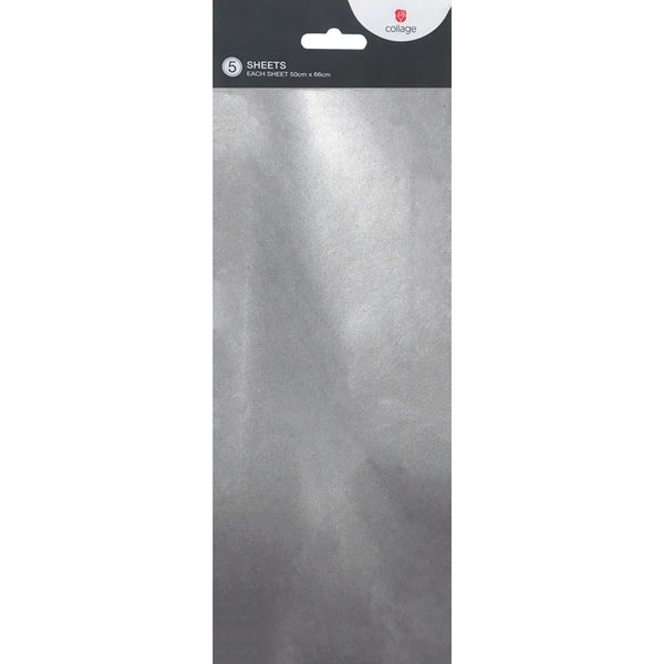 Collage Silver Tissue Paper Sheets (Pack of 5) image 0