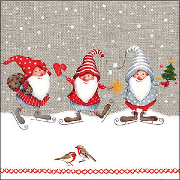 Ambiente Paper Napkins - Skating Dwarfs (Pack of 20) image 0