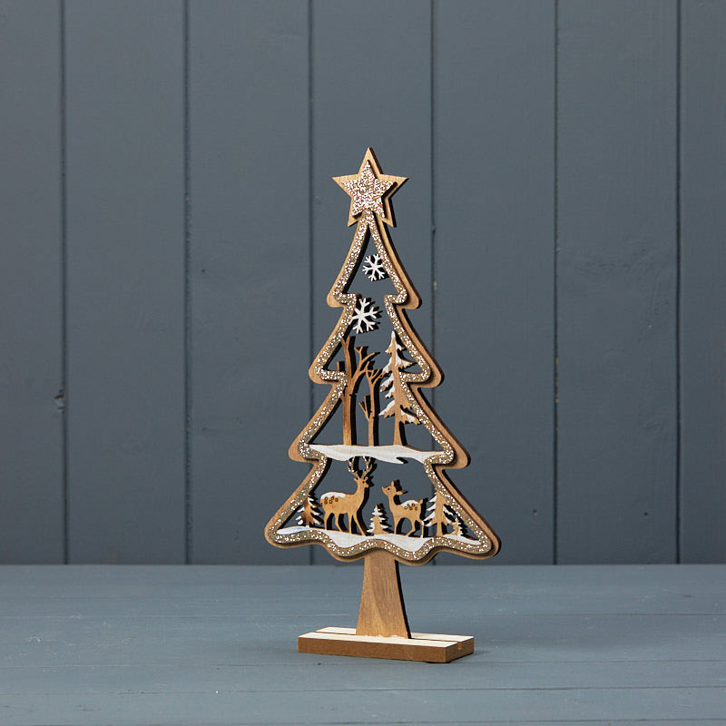 Satchville Wooden Glittery Tree image 0