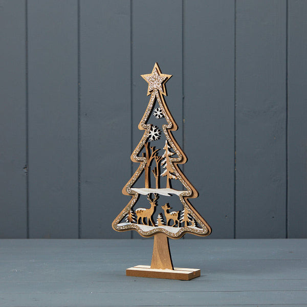 Satchville Wooden Glittery Tree image 1