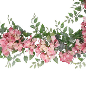 Gisela Graham Pink Hydrangea Garland image 1