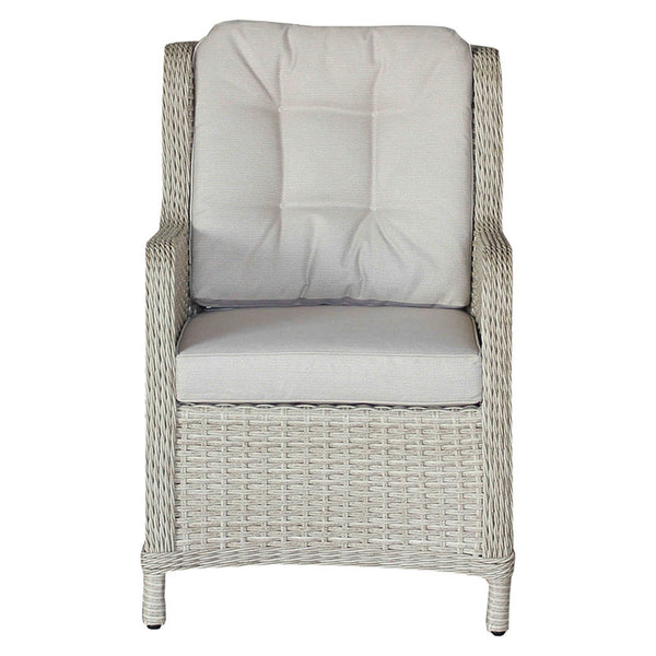 Bramblecrest Somerford 8 Seat Dining Set in Sandstone Rattan with Rectangular Kuta Teak Table image 8