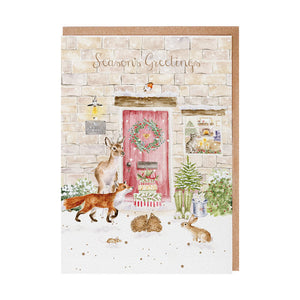 Wrendale Designs Notecard Pack - Christmas Cottage (Pack of 8) image 1