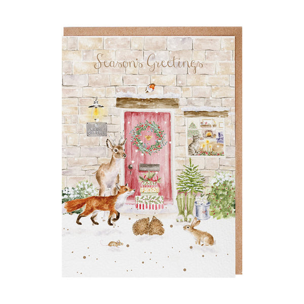 Wrendale Designs Notecard Pack - Christmas Cottage (Pack of 8) image 1