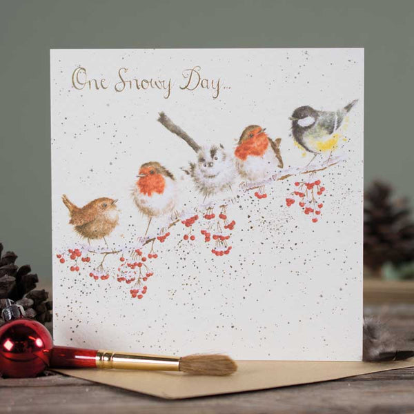 Wrendale Designs One Snowy Day Christmas Card image 0