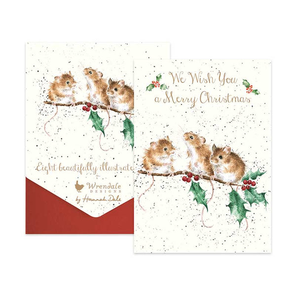 Wrendale Designs Notecard Pack - Christmas Mice (Pack of 8) image 0