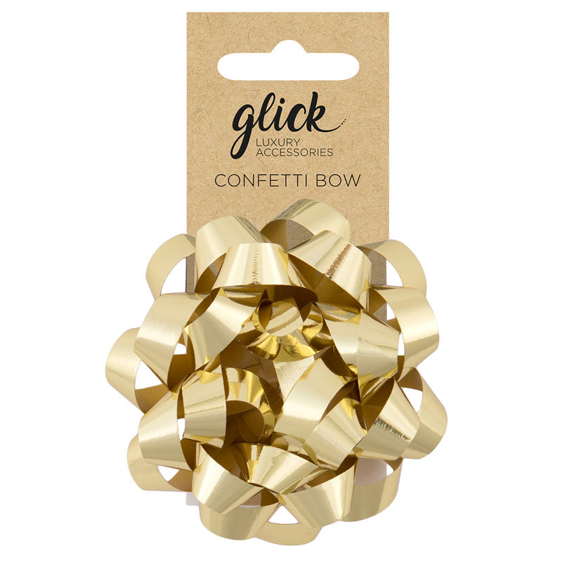 Glick Metallic Gold Confetti Bow image 0
