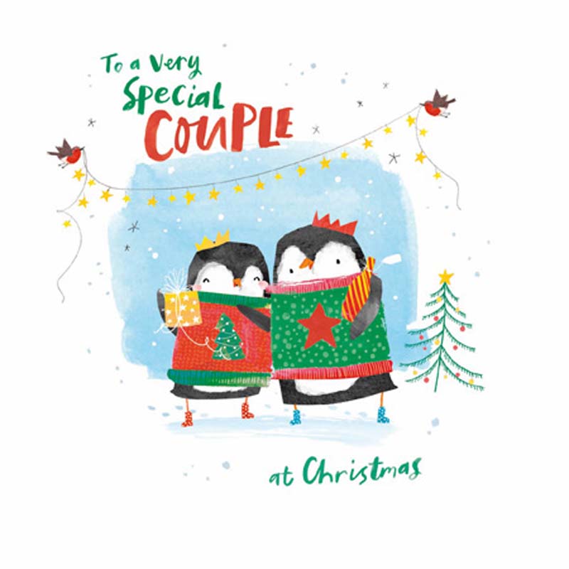 Woodmansterne Special Couple Penguin Christmas Card image 0