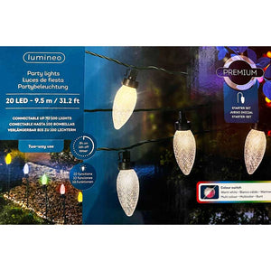 Lumineo 20 LED Colour Switch Party Lights - Multi / Warm White image 1