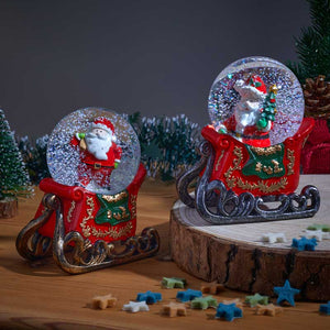 Three Kings Santa Sleigh Lit SnowSpheres (Assorted Designs) image 0
