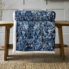 Deyongs Ultra Plush Secret Garden Throw - Blue image 0