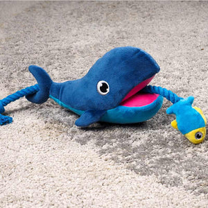 Zoon Whale Tugga Fish Dog Toy image 1