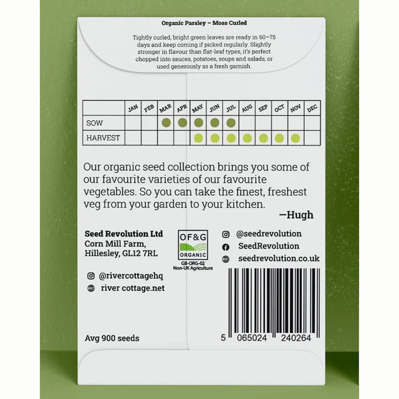 River Cottage Organic Seeds – Parsley ‘Moss Curled’ (1 Packet) image 0
