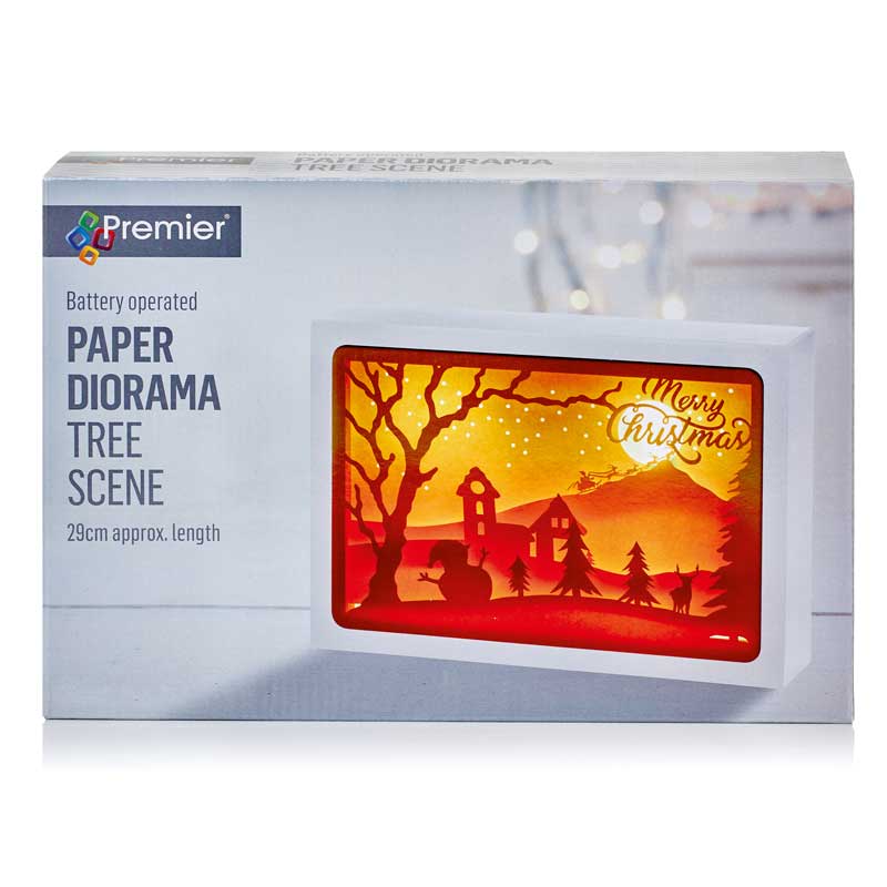 Premier Battery-Operated Paper Diorama Tree Scene (Assorted Designs) image 0