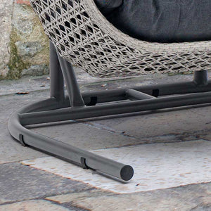 Bramblecrest Wentworth Double Hanging Cocoon in Pewter Rattan image 3