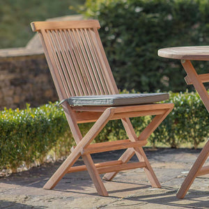 Bramblecrest Richmond Folding Bistro Set with Eco Taupe Cushions image 4