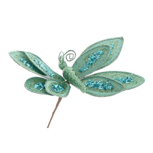 Festive Turquoise Butterfly Stem (25cm) image 0
