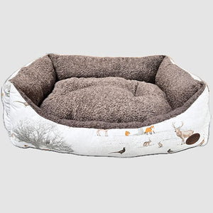 Snug & Cosy Rectangle Woodland Dog Bed image 1