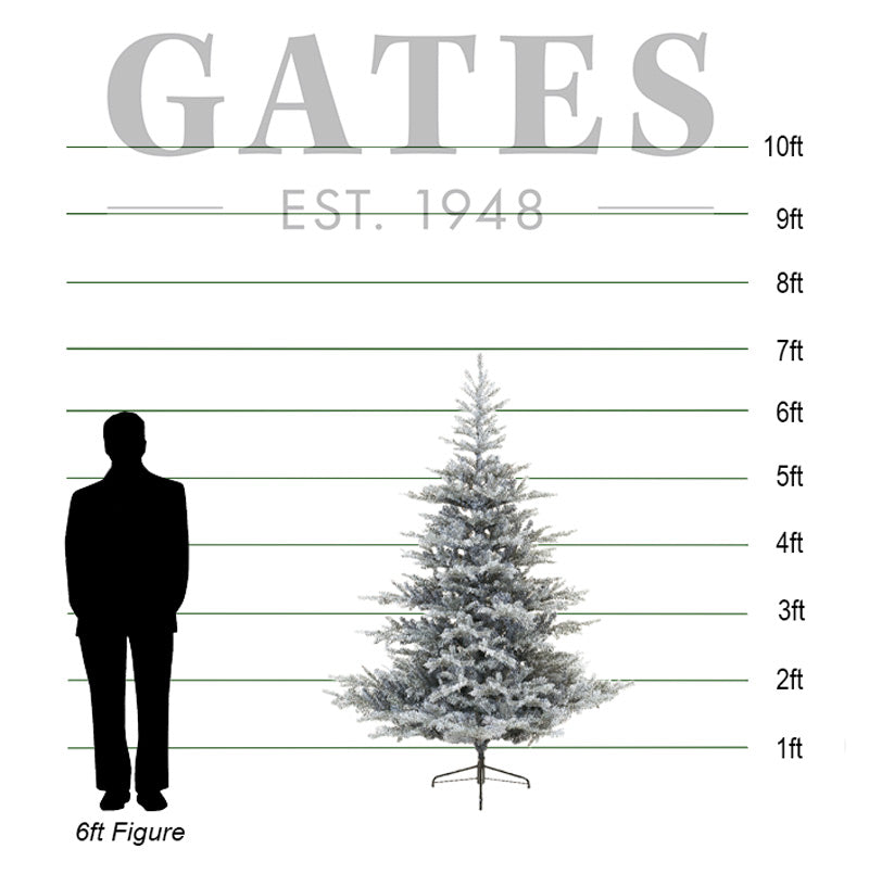 Everlands Grey Frosted Grandis Fir Artificial Christmas Tree - 7ft image 0