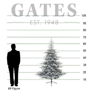 Everlands Grey Frosted Grandis Fir Artificial Christmas Tree - 7ft image 1