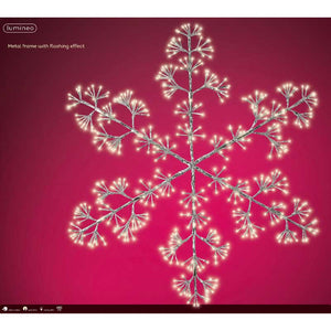 Lumineo LED Flashing Snowflake - Warm White - 108cm image