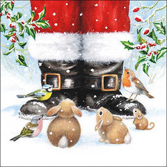 Ambiente Paper Napkins - Looking Up To Santa (Pack of 20) image 0