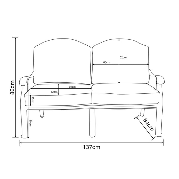 Hartman Amalfi 2 Seater Sofa Lounge Set in Bronze image 8