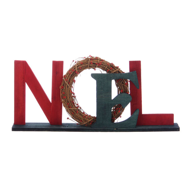 Festive Wooden Red &amp; Green Noel Sign image 0