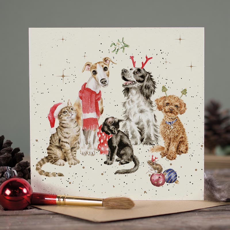 Wrendale Designs The Office Party Christmas Card - Pets image 0