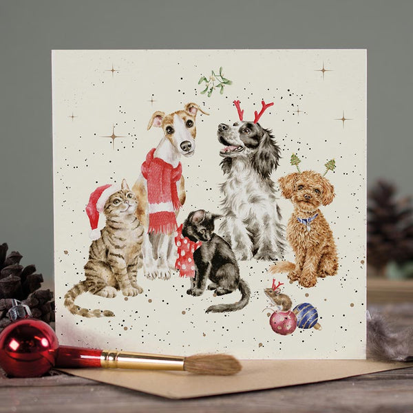 Wrendale Designs The Office Party Christmas Card - Pets image 0