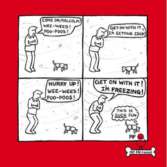 Woodmansterne Freezing Dog Walk Christmas Card image 0
