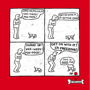 Woodmansterne Freezing Dog Walk Christmas Card image 0