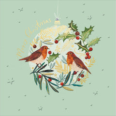 Woodmansterne Robin In Bauble Christmas Card image 0