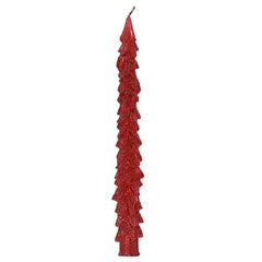 Decoris Christmas Red Tree Dinner Candles (Pack of 2) image 0