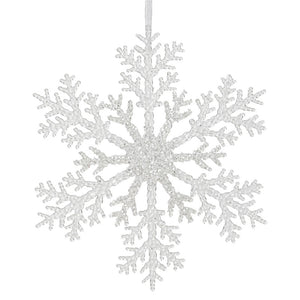 Decoris Plastic Snowflake with Glitter image 1