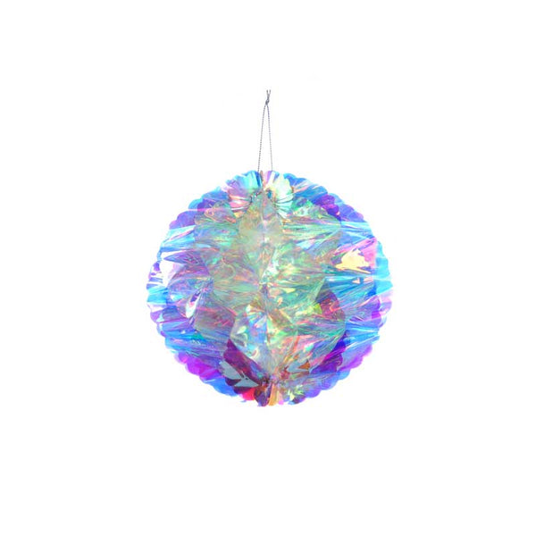 Festive Iridescent Honeycomb Ball - 20cm image
