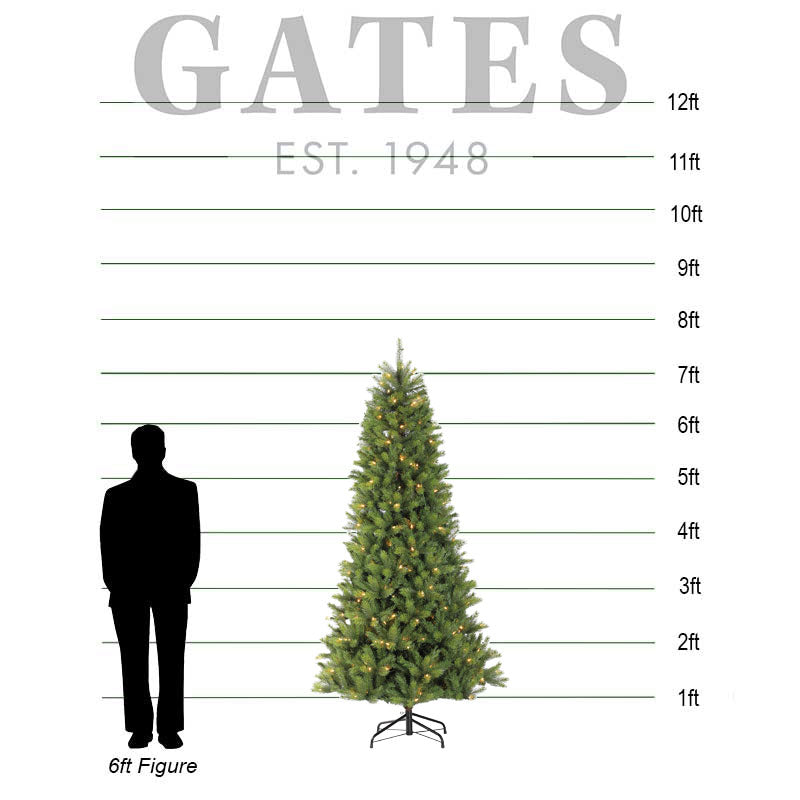 Puleo Kensington Fir Slim Pre-Lit Christmas Tree - 7.5ft image 0