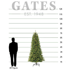Puleo Kensington Fir Slim Pre-Lit Christmas Tree - 7.5ft image 1