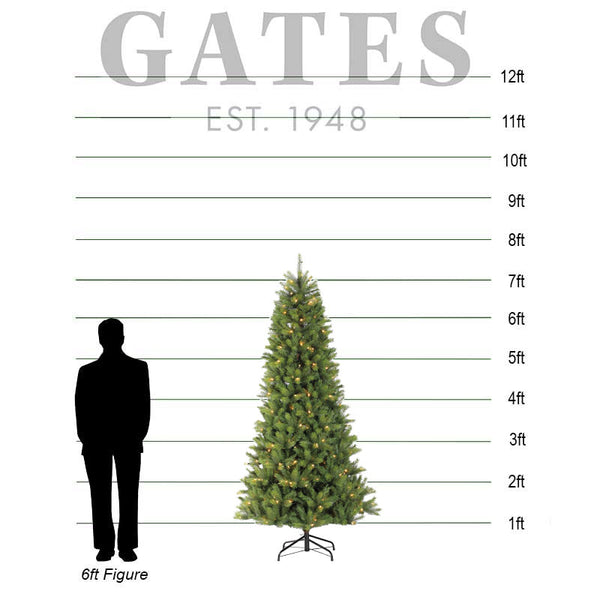 Puleo Kensington Fir Slim Pre-Lit Christmas Tree - 7.5ft image 1