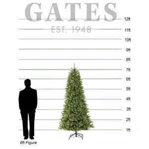 Puleo Kensington Fir Slim Pre-Lit Christmas Tree - 7.5ft