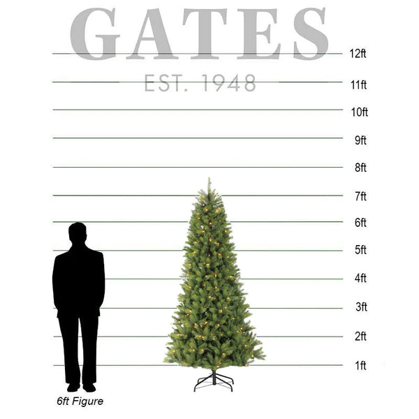 Puleo Kensington Fir Slim Pre-Lit Christmas Tree - 7.5ft