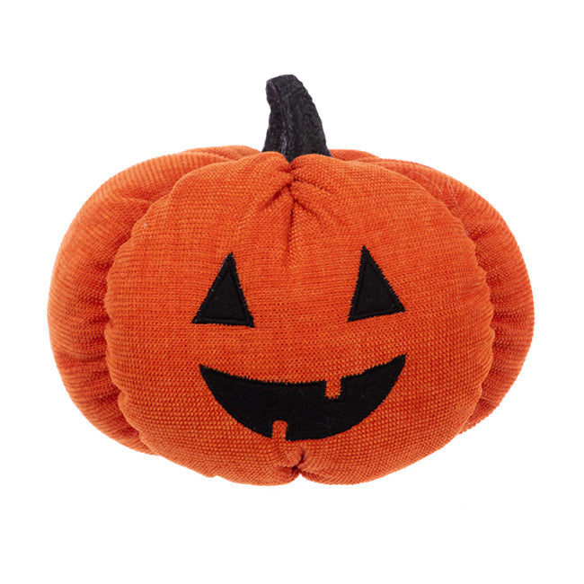 Floralsilk Plush Orange Pumpkin Halloween Decoration image 0