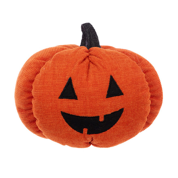 Floralsilk Plush Orange Pumpkin Halloween Decoration image 0