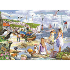 House of Puzzles Sea Shore Breezes Big 500 Jigsaw Puzzle image 0